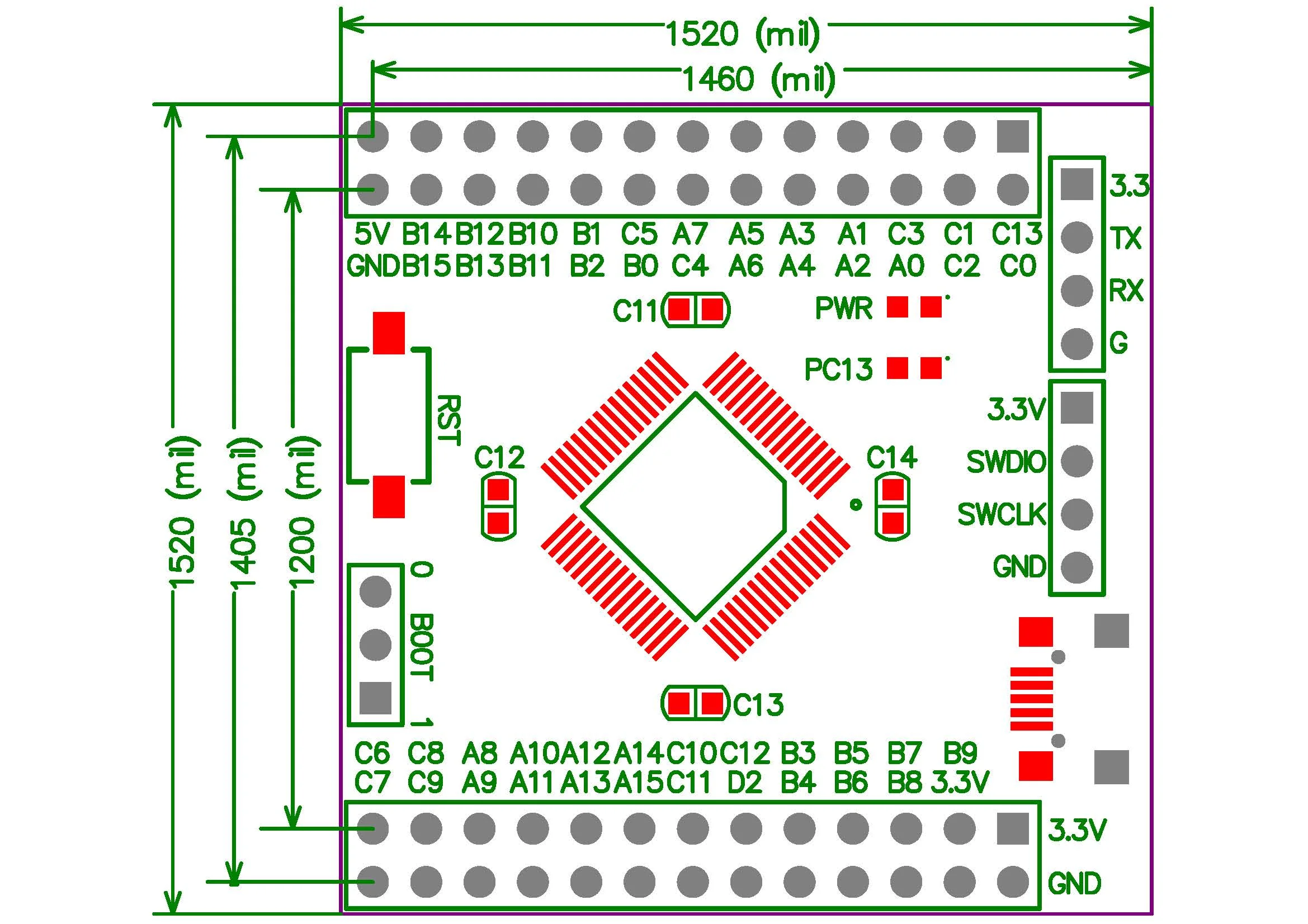 Материнская плата большой емкости Stm32l073rzt6 минимальная системная arm l073 рекламная