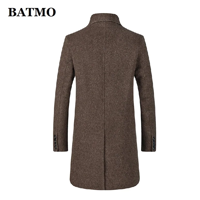 Мужское шерстяное пальто BATMO 70% мужские зимние длинные куртки Размеры M L XL XXL XXXL