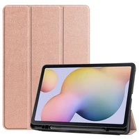 ultra slim premium slim folio pu leather case with pencil slot for samsung galaxy tab s7 2020 t870t875 tpu smart coverpen