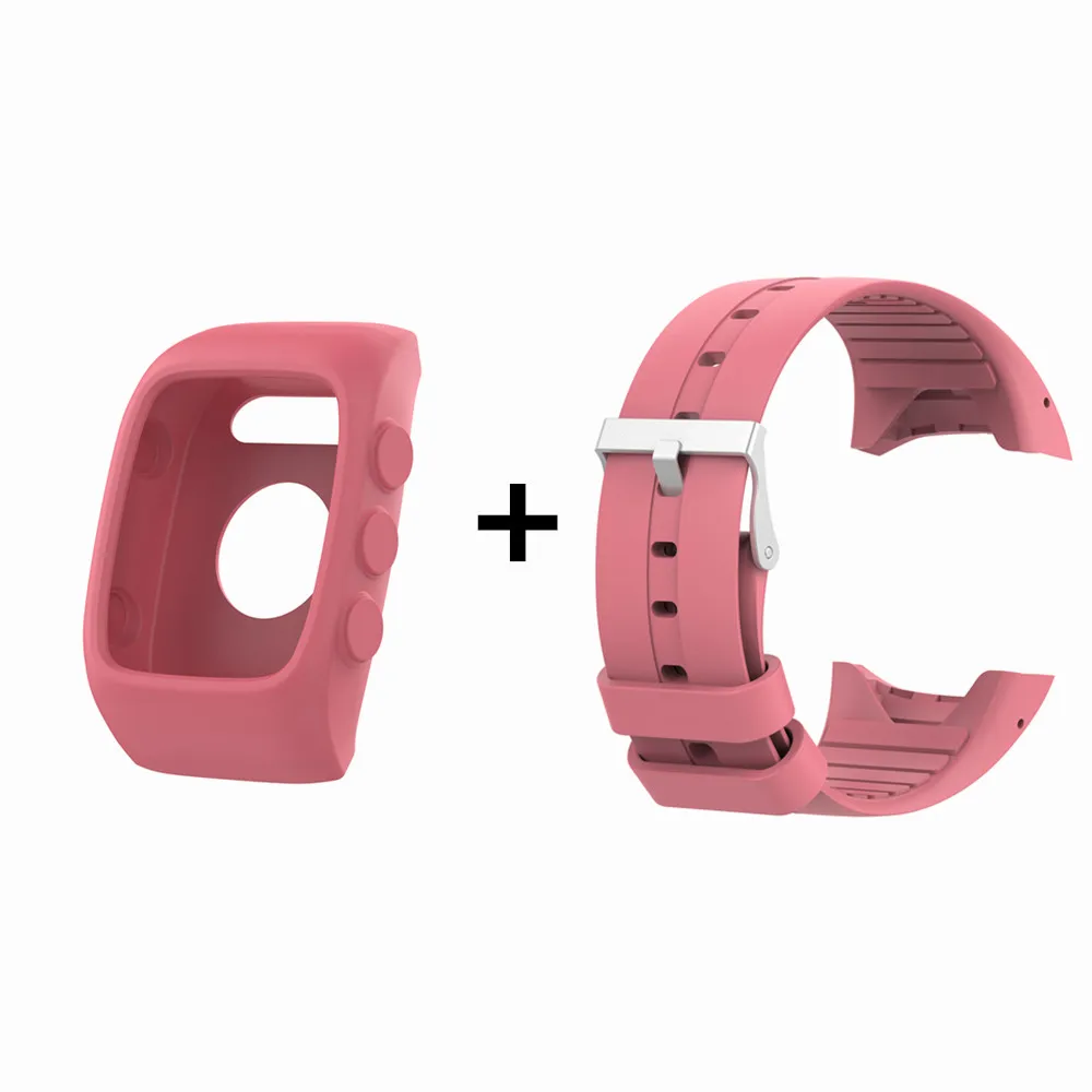 Package 3 2в1 силиконовый ремешок для смарт-часов+ ТПУ полный Чехол для Polar M430 Polar M400 спортивный ремешок на запястье Сменные аксессуары для браслетов - Цвет: Package 3