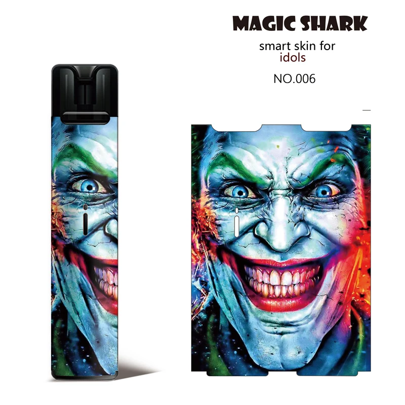 Magic Shark Joker Mario Wood Print PVC Case Sticker Cover Film for Vape Kit Idols 001-019 | Мобильные телефоны и