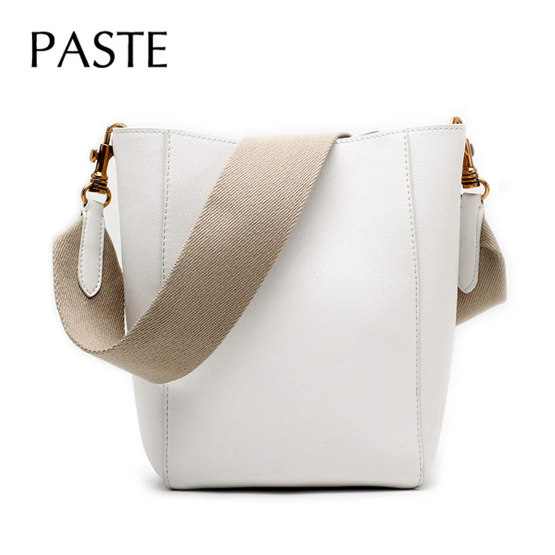 Женская винтажная сумка из натуральной кожи с широким ремешком 2 ремешка женская