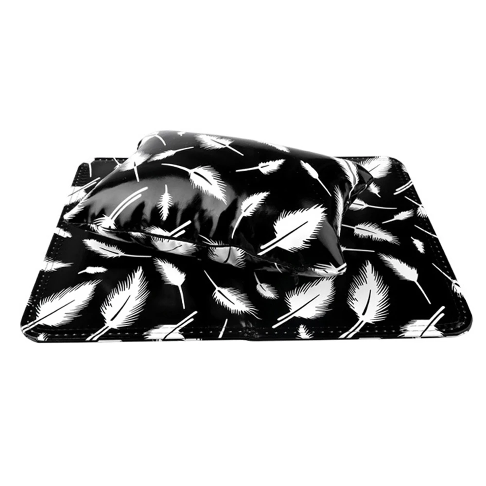white feather Складной PU губка опора для рук держатель для рук Подушка коврик на подушку дизайн ногтей Аксессуары для маникюра - Цвет: white feather