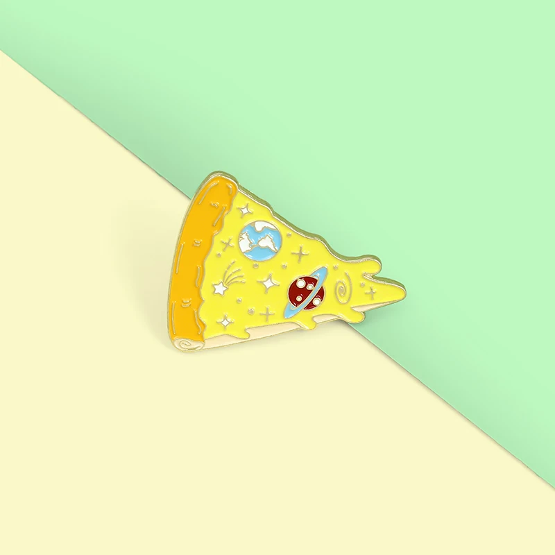 Брошь на лацкан с изображением пиццы космоса коллекция булавок кошки астронавта