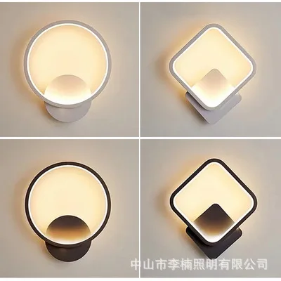 

nordic led wood bedroom light nicho de parede wall lights lampada camera bedroom