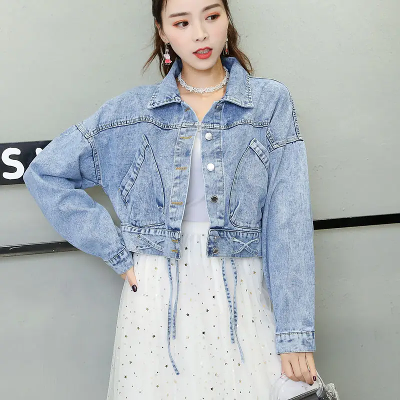 Женская короткая куртка весна осень 2020 новая свободная джинсовая одежда в стиле