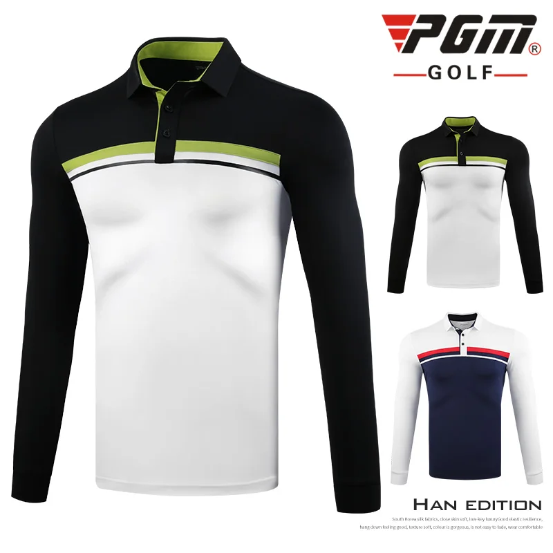 

2020 New PGM Golf Shirt Spring Autumn Full Sleeve T-shirts Breathable Warm Golf Sports Shirt Anti-pilling Golf Sportswear Tops