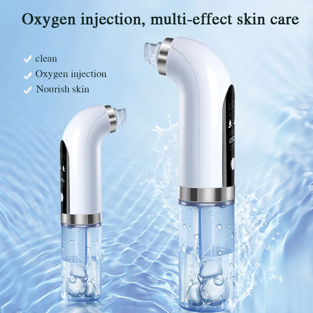 

Small Bubble Pore Cleaner Electric Blackhead Remover Pimple Sucker Three Level Suction USB Charging Heating Blackhead Removal
