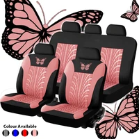 butterfly car seat covers set waterproof pu leather tire track seat protector for outdoor personal car decoration