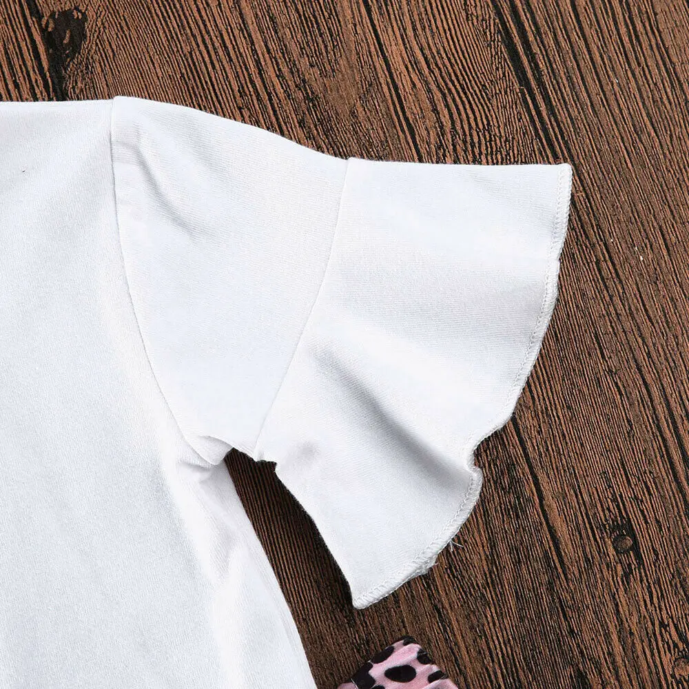 Комплект одежды из 2 предметов для маленьких девочек топ с короткими рукавами и