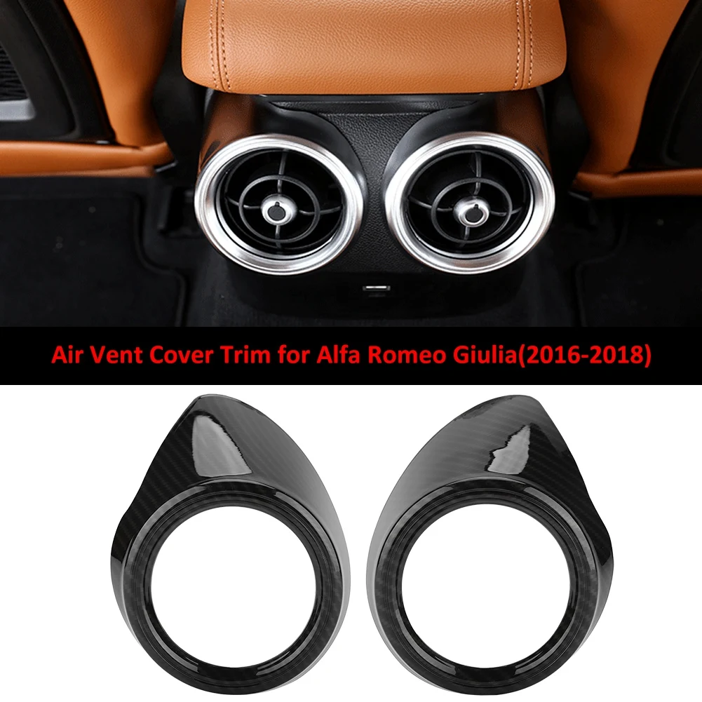 

Carbon Fiber Car Interior Air Conditioner Outlet Frame Cover Trim For Alfa Romeo Giulia Car Interior Decorative Accessories