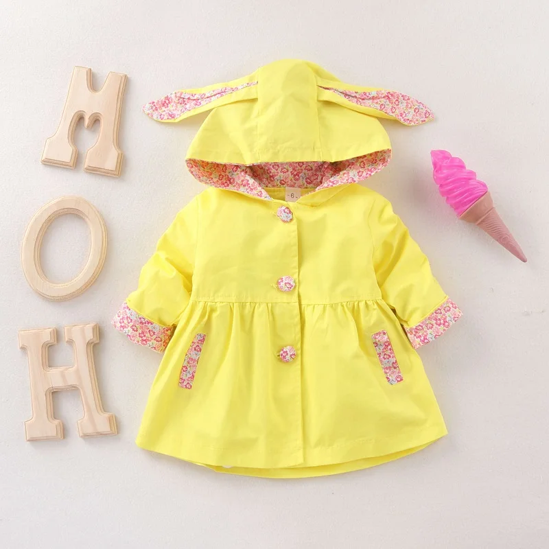 

ZWY462 Hooded Fashion Style Girls Coat 3-12 Years Kids Cotton Jacket Clothing For Girls Spring Autumn Manteau Fille Windbreaker