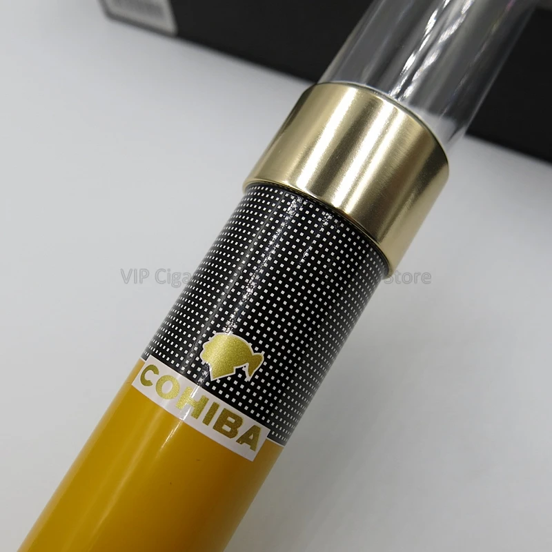 COHIBA Flexible Antihunting Cigar Tube Plastic Metal Box Travel Humidor Single Holder Jar Adjustable W/Gift | Дом и сад