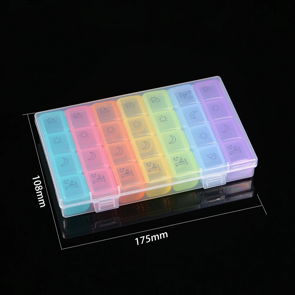 7 дней в неделю 4 раза день таблетница таблетки капсулы медицинский препарат