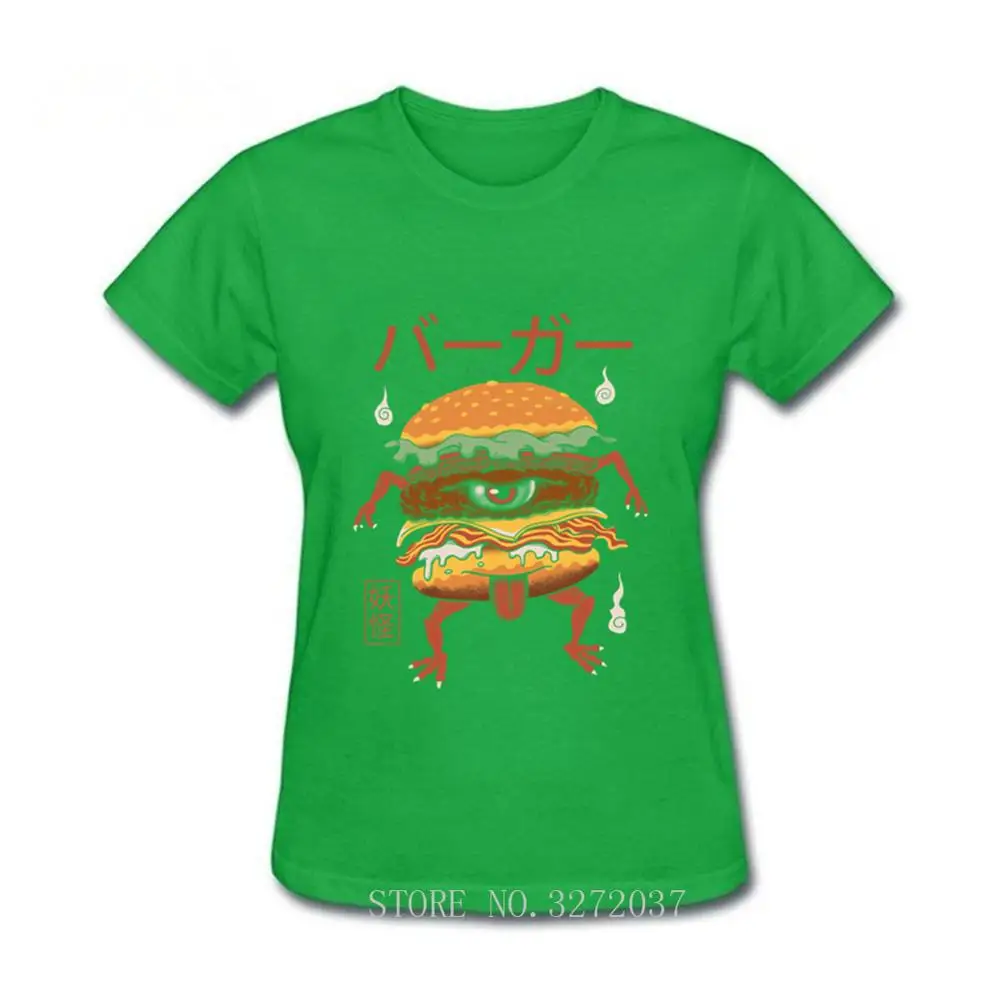 Женские футболки Yokai Burger Fate Monster Spirit одежда из чистого хлопка модная футболка с