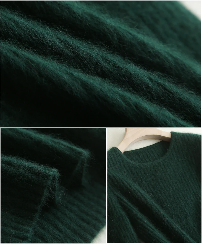 Loose Sweater Women Hot Sale Soft Jumpers Mink Cashmere Knitted New O-Neck Standard Clothes Ladies Pullovers