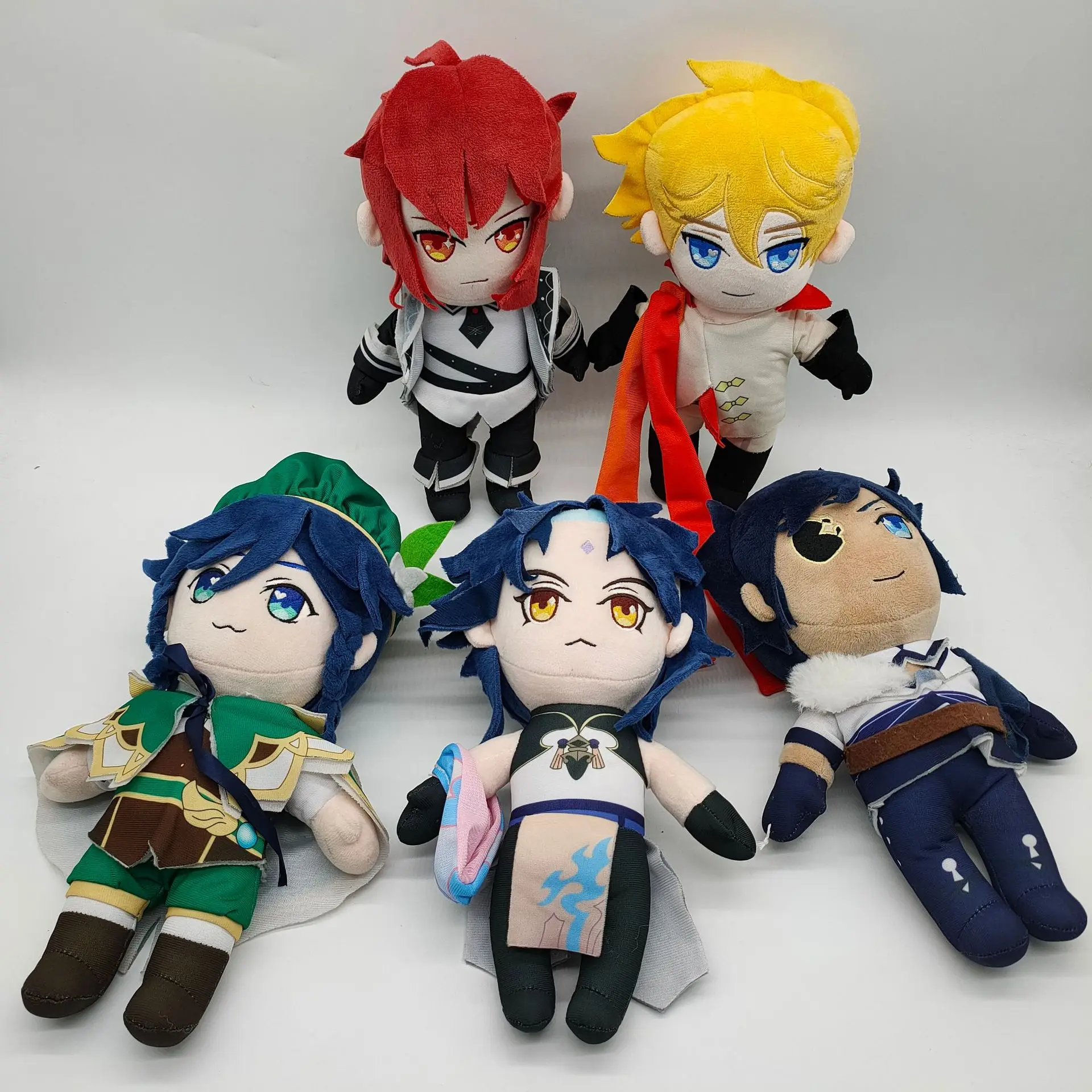 Genshin-juguetes de peluche de impacto para ni&ntilde;os, juguetes de felpa de Anime Kawaii, con dise&ntilde;o de Zhongli, Tartaglia, Eula, Yanfei y Paimon-1