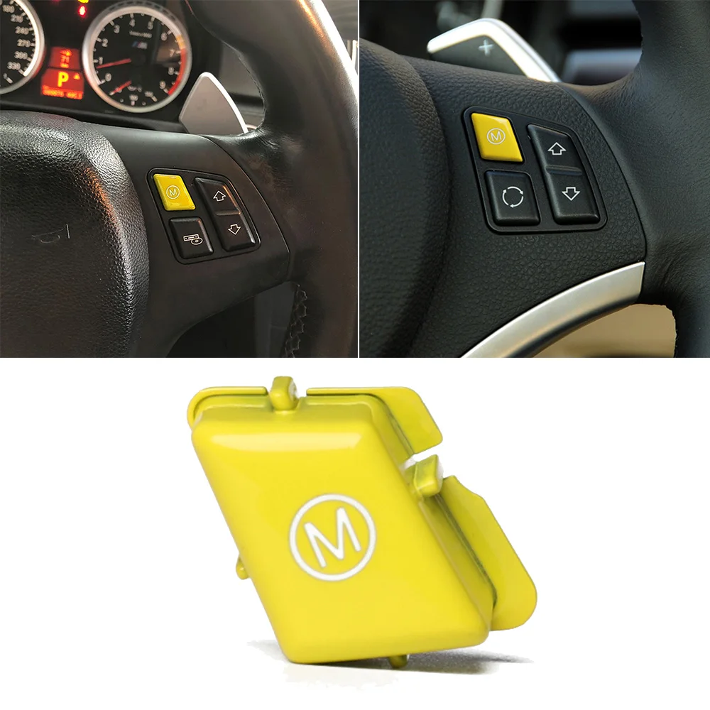 Желтая кнопка переключения режимов рулевого колеса M для BMW E81 E82 E87 E92 E88 M1 04