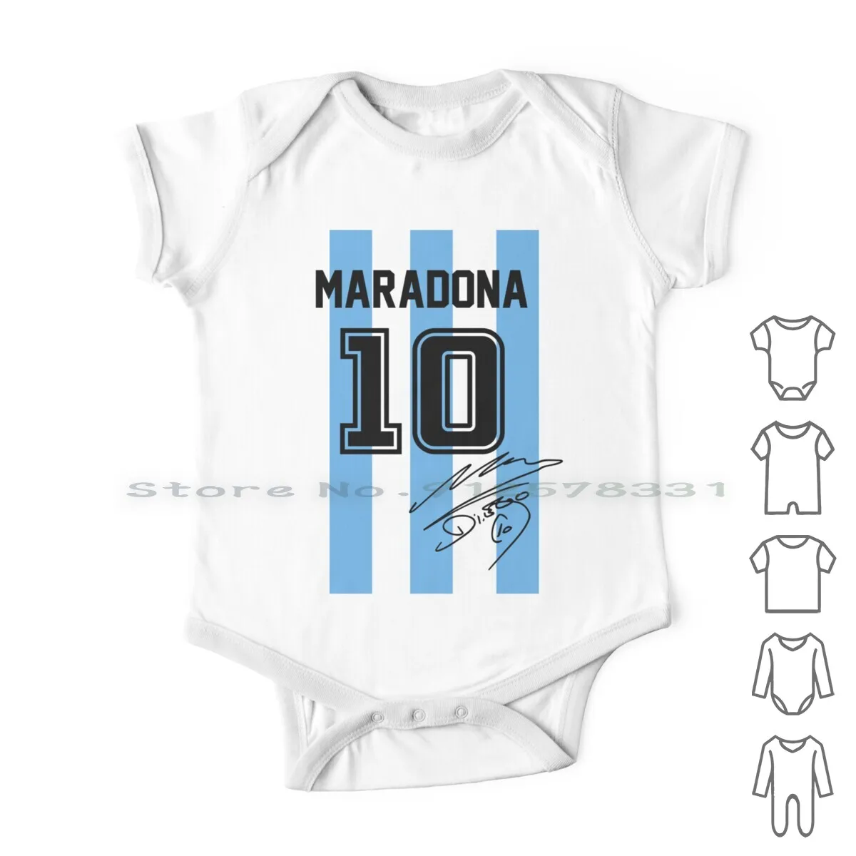Maradona Jersey neonato vestiti pagliaccetti tute di cotone Diego Maradona dieci Argentina N10 Calcio Calcio Calcio Giocatore