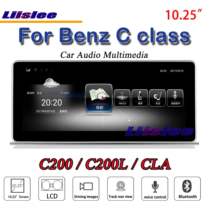 Автомобильный мультимедийный плеер Liislee для Mercedes Benz C Class C200 C260 C180 MB W204 2007 ~ 2014