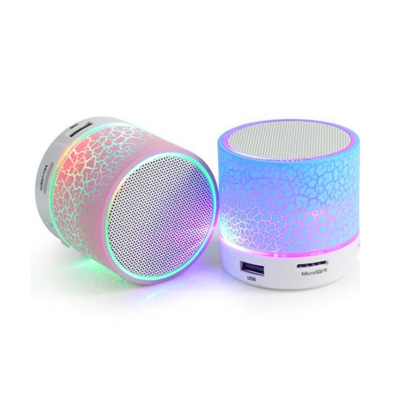 

New Mini Portable Car Audio A9 Dazzling Crack LED Wireless Bluetooth 4.1 Subwoofer Speaker TF Card
