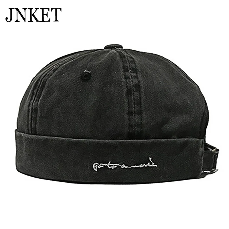 

JNKET Washed Fabric Men Women‘s Skullcap Sailor Cap Beanies Hat Retro Brimless Hat Hip Hop Cap Outdoor Sport Casual Pumpkin Hat