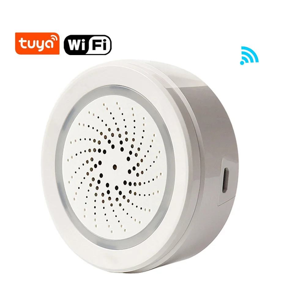 Tuya Smart Life Wi-Fi USB сирена детектор Сенсор Беспроводной звук светильник сигнализации - изображение