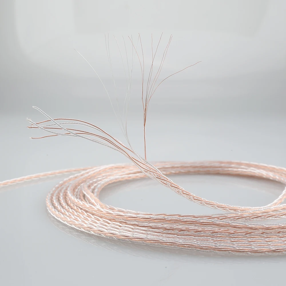 Audiocrast 807AC 807AG 807CU 6N OCC серебристый кабель PTFE для наушников DIY аудио провод - купить