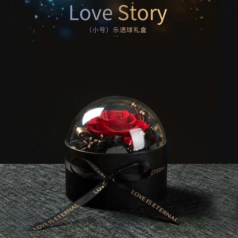 

Прозрачная Рождественская подарочная упаковочная коробка с сюрпризом креативная Водонепроницаемая вечная Цветочная суккулентная кругла...