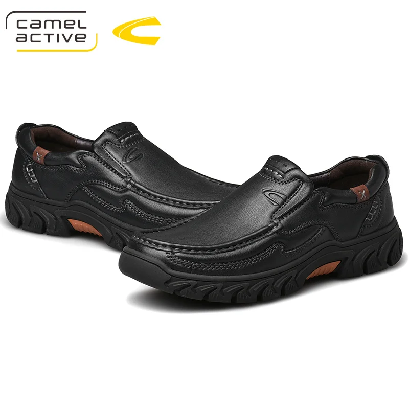 Мужские туфли из натуральной кожи Camel Active светло-коричневые легкие мягкой