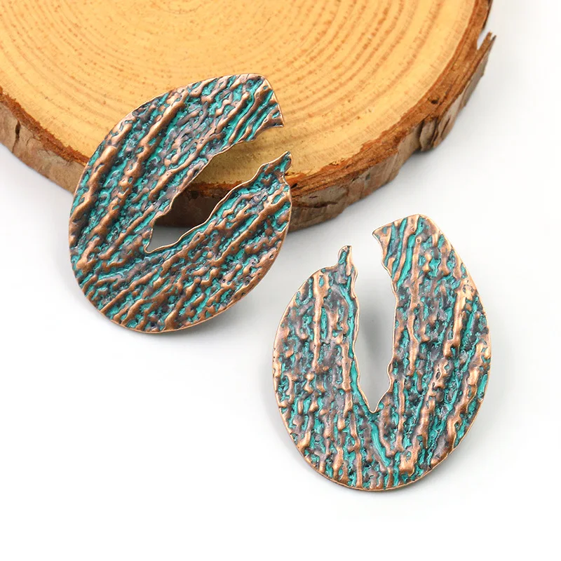 Индивидуальные серьги-клипсы для женщин новые винтажные бронзовые серьги ручной