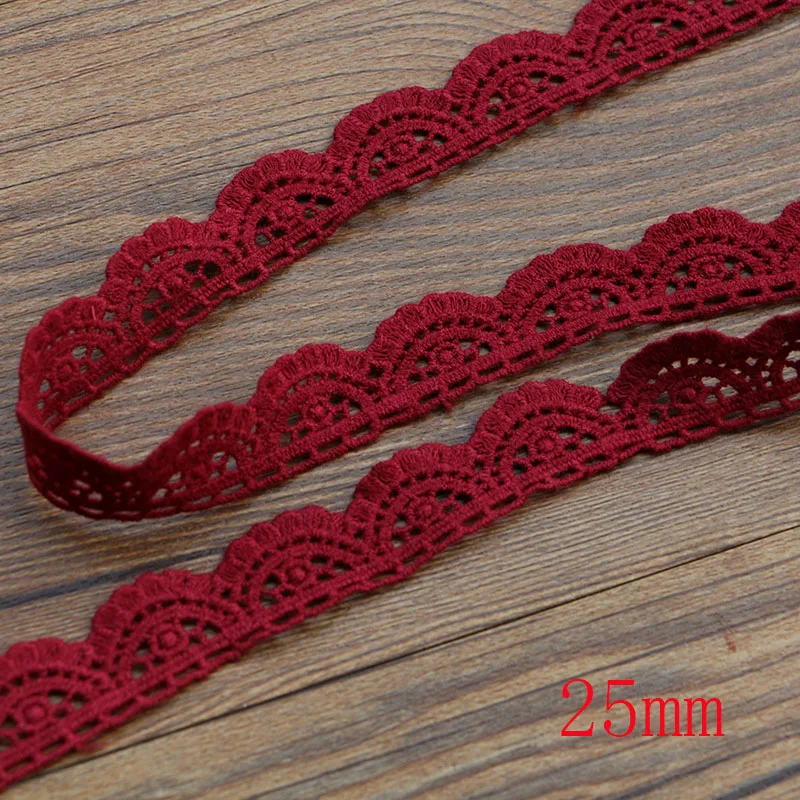 2 ярда 5 см розовый хлопковый тройной кружева для ремесла/одежды/шитья оптовая