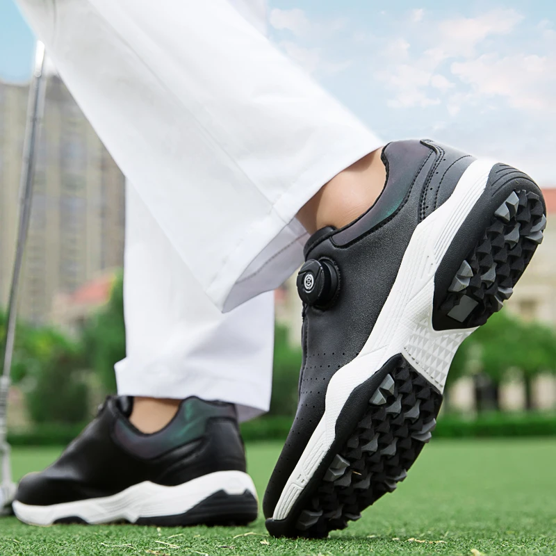 Professional Golf Shoes Couple Comfortable Golf Sneakers Men White Black Walking Shoes Grass Non-slip Training Golf Shoes Men