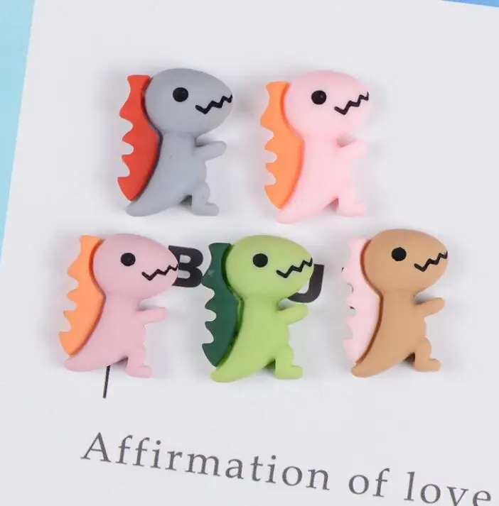 20 шт./лот кабошоны из смолы с плоской задней поверхностью в виде динозавра