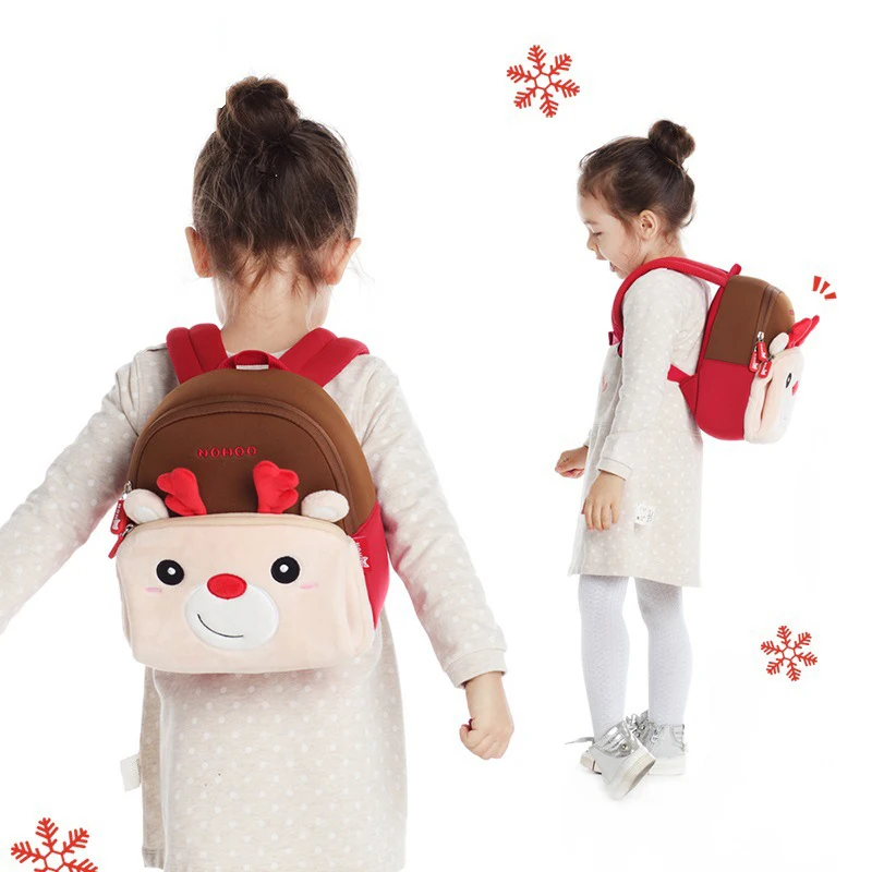 Школьные ранцы с изображением рождественского лося для детей милые детского