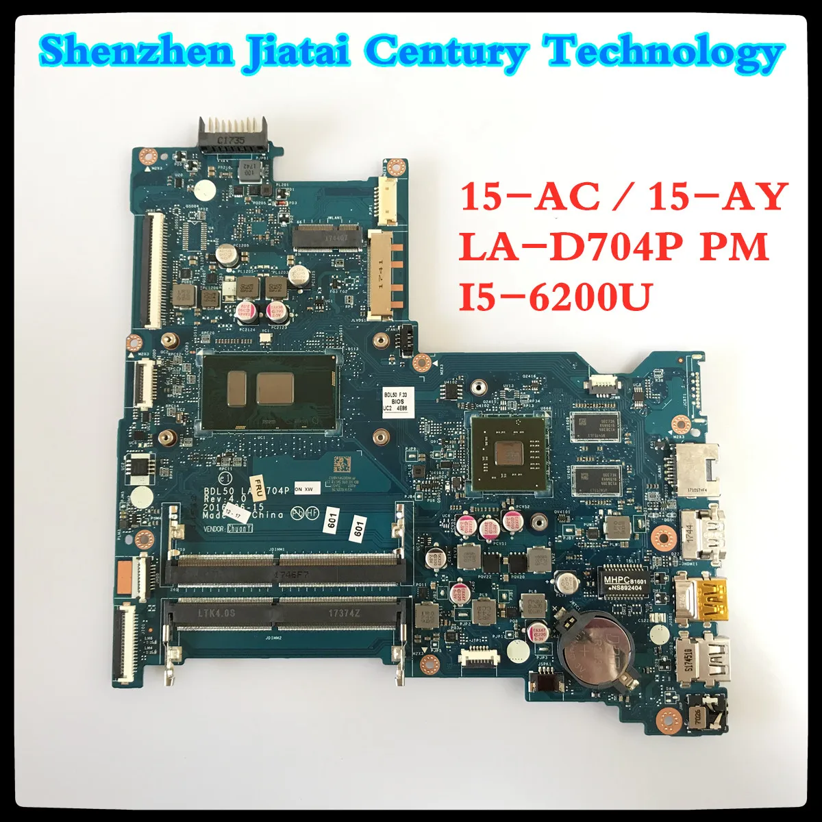 Материнская плата для ноутбука SR23Y I5 6200U Процессор 854936 001 аккумулятор большой