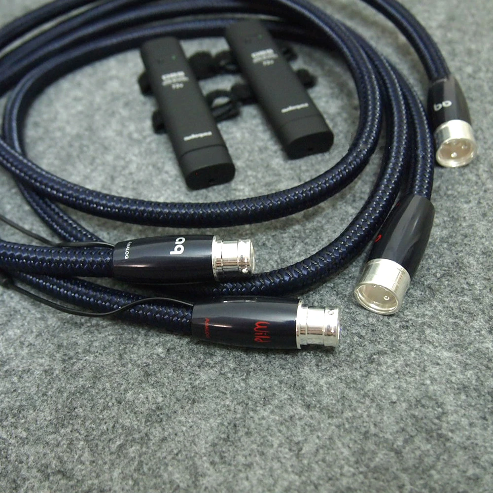 Натуральный Синий Yonder Серебряный XLR папа к мама балансный кабель с 72V DBS усилитель