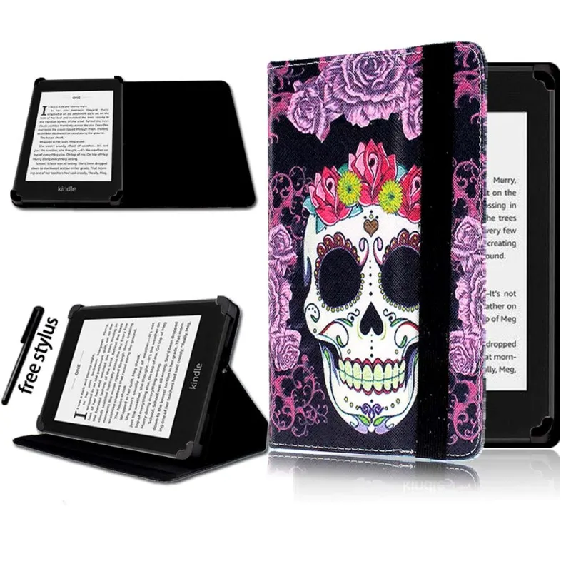 KK&LL для Amazon Kindle 4/5/7/8/9 Paperwhite 1/2/3/4/Kindle Fire HD 6 дюймов 4th/5th Gen Кожаная подставка для планшета Чехол-книжка чехол