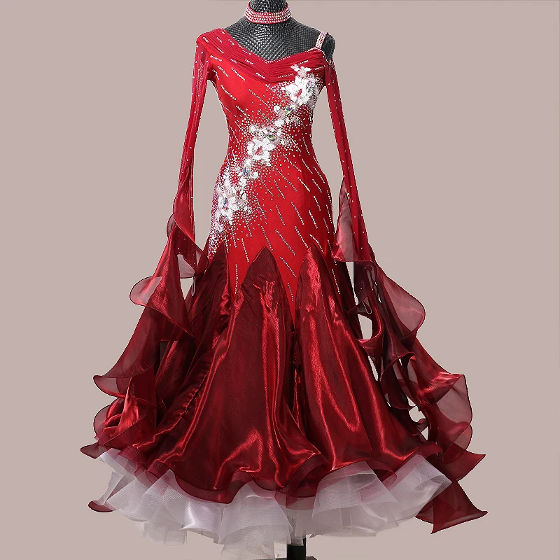 

2021 import Material News ballroom dress standard clothes for ballroom dancing ballroom dance competition dresses-MD568