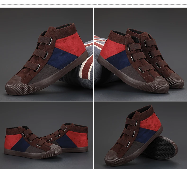 

New Winter Warm Rubber Sole Canvas Shoes Men Casual Snow Boots Male Vulcanized Flats Student Lace-up Sneakers Zapatillas Mujer