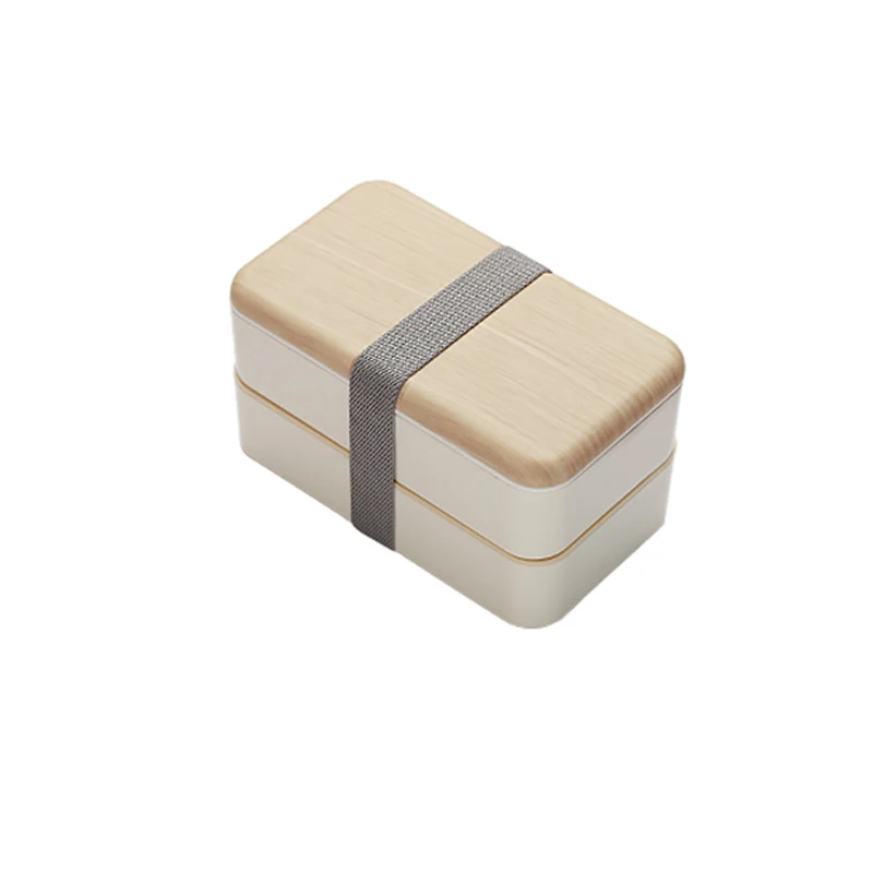 Двухслойный Ланч бокс Bento большой вместимости в японском стиле пластиковый отсек