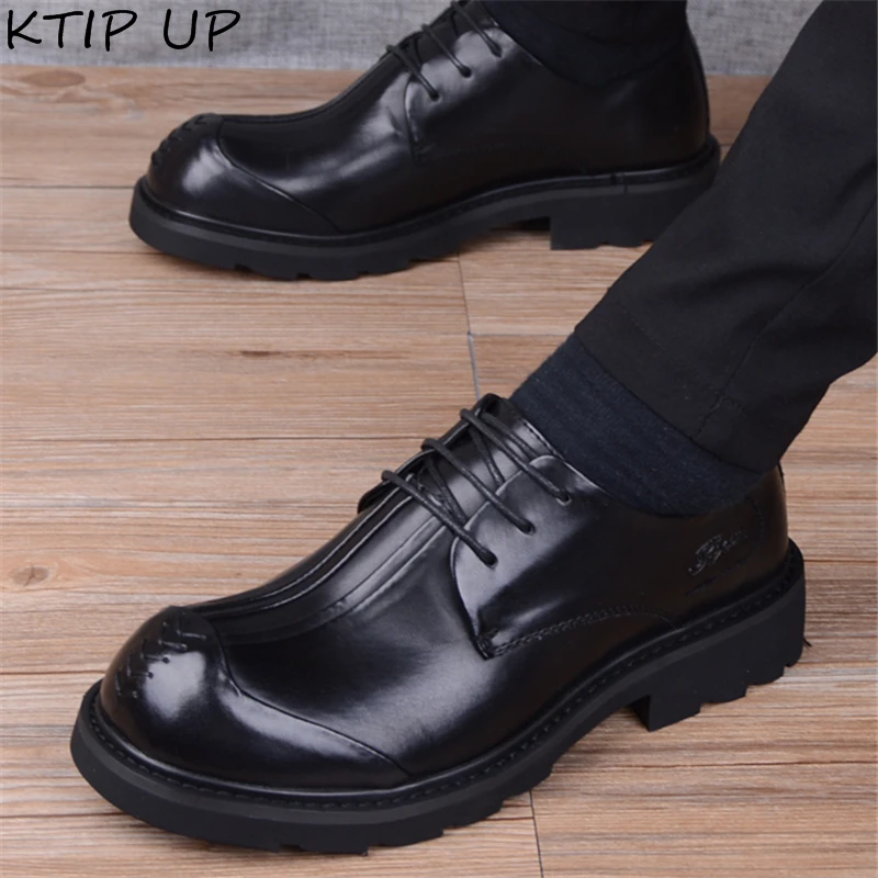 Туфли мужские из натуральной кожи деловой стиль повседневная офисная обувь с