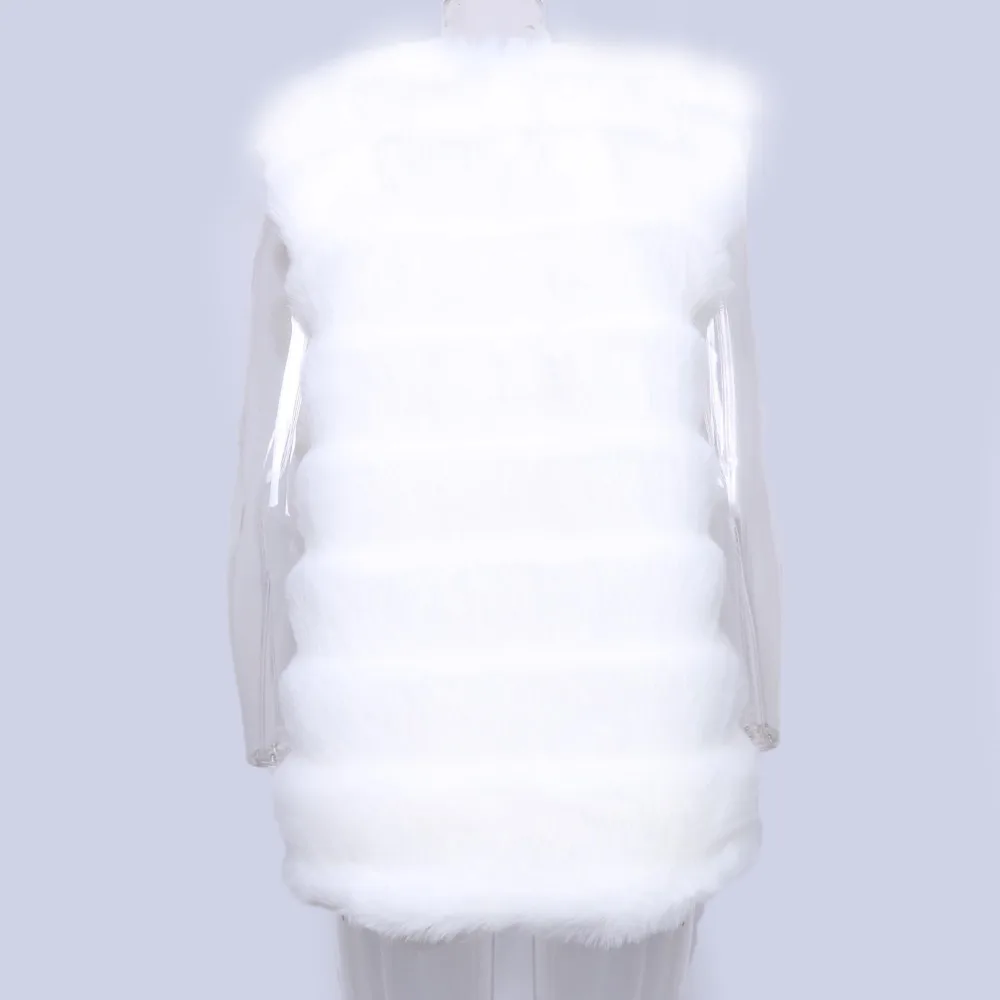 Женский жилет на меху зимний из лисьего меха | Женская одежда