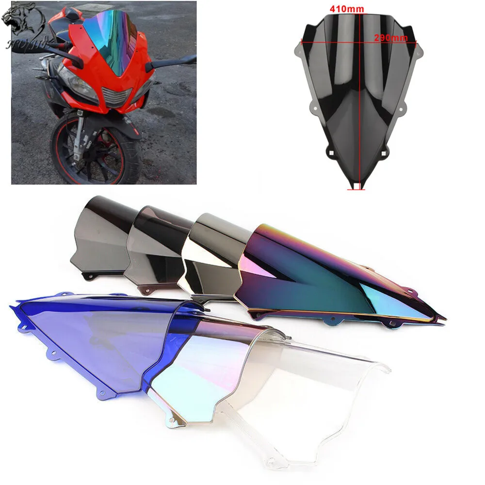 Мотоцикл двойной пузырь ветрового стекла экран для Aprilia RSV4 09-14 RSV4 R 12-15 RS4 125 12-16 дым черный Иридий