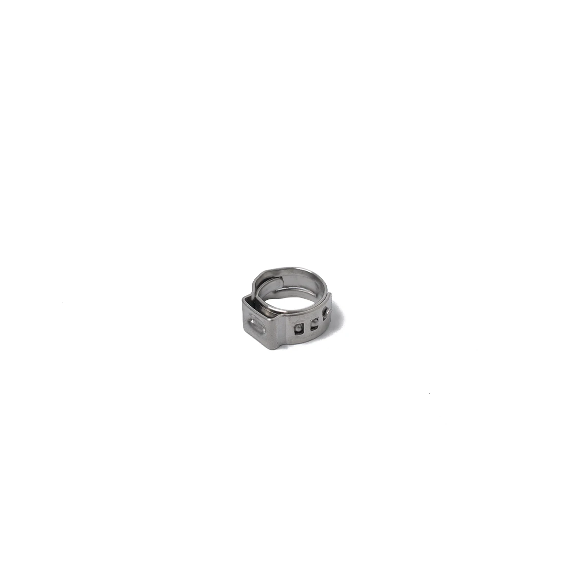 

100PCS 5.3-15.3mm Car Single Ear Plus Stainless Steel Hydraulic Hose Clamps O-Clips Pipe Fuel Air