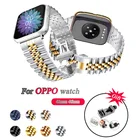 Ремешок из нержавеющей стали для часов OPPO Watch 41 мм 46 мм, ремешок и инструмент для смарт-часов oppo, ремешок для часов, Сменные аксессуары