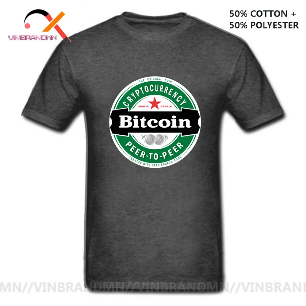 Биткоин пиво футболка мужские топы криптовалюта лето хип хоп повседневная
