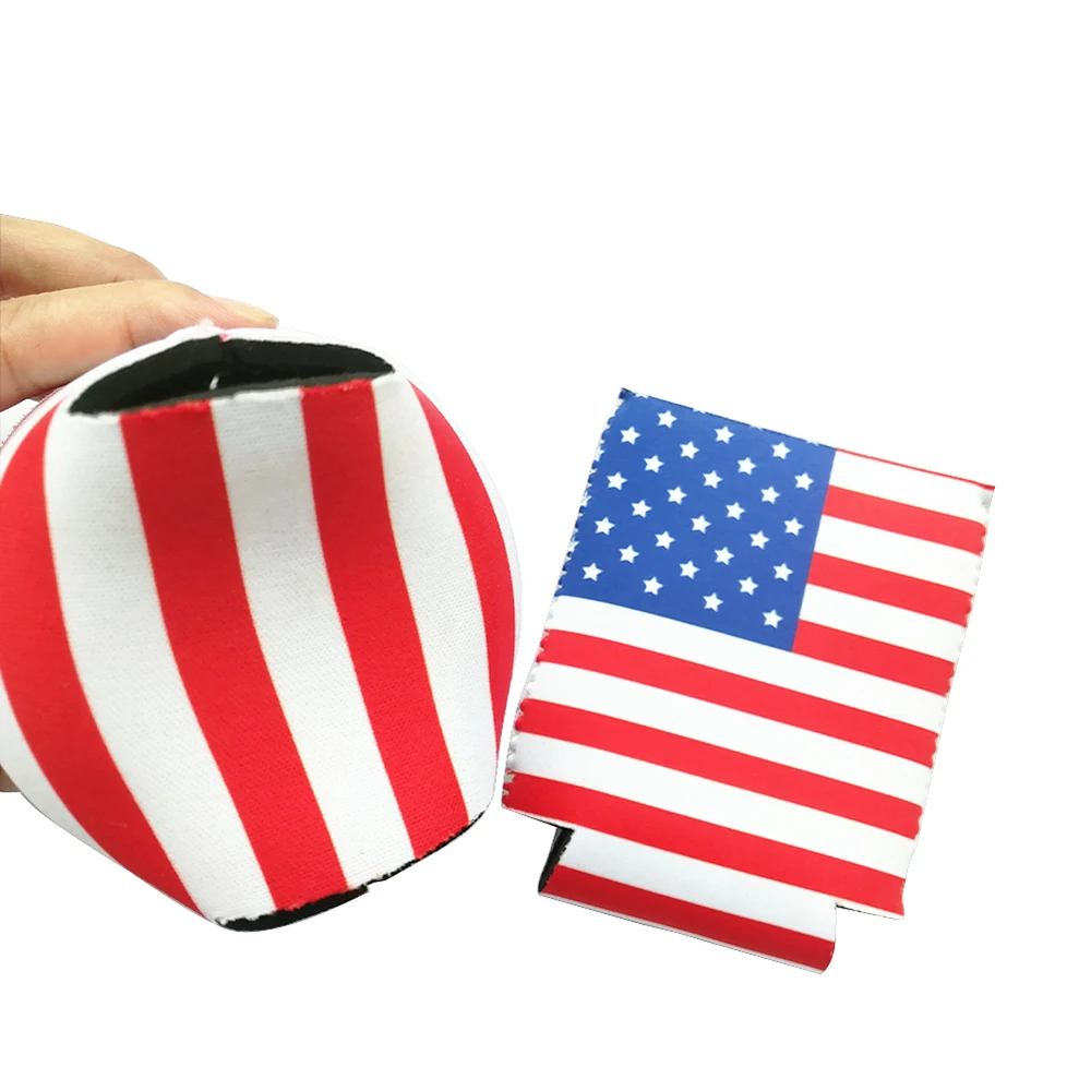 Забавный держатель для банок с рисунком флага США декоративные банки