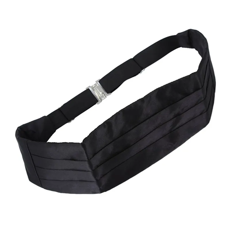 Атласный широкий пояс для смокинга + галстук бабочка Hanky Набор выпускного вечера