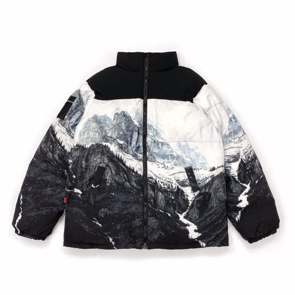 Куртка мужская зимняя с принтом плотная теплая парка одежда в стиле Снежной Горы
